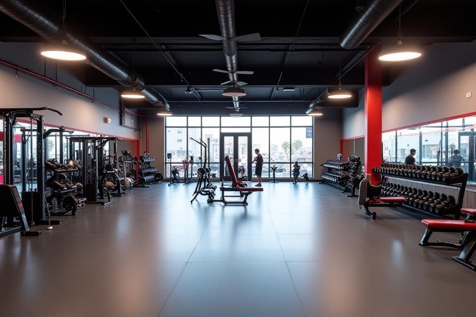 Wide view of the Velocity Fitness gym floor